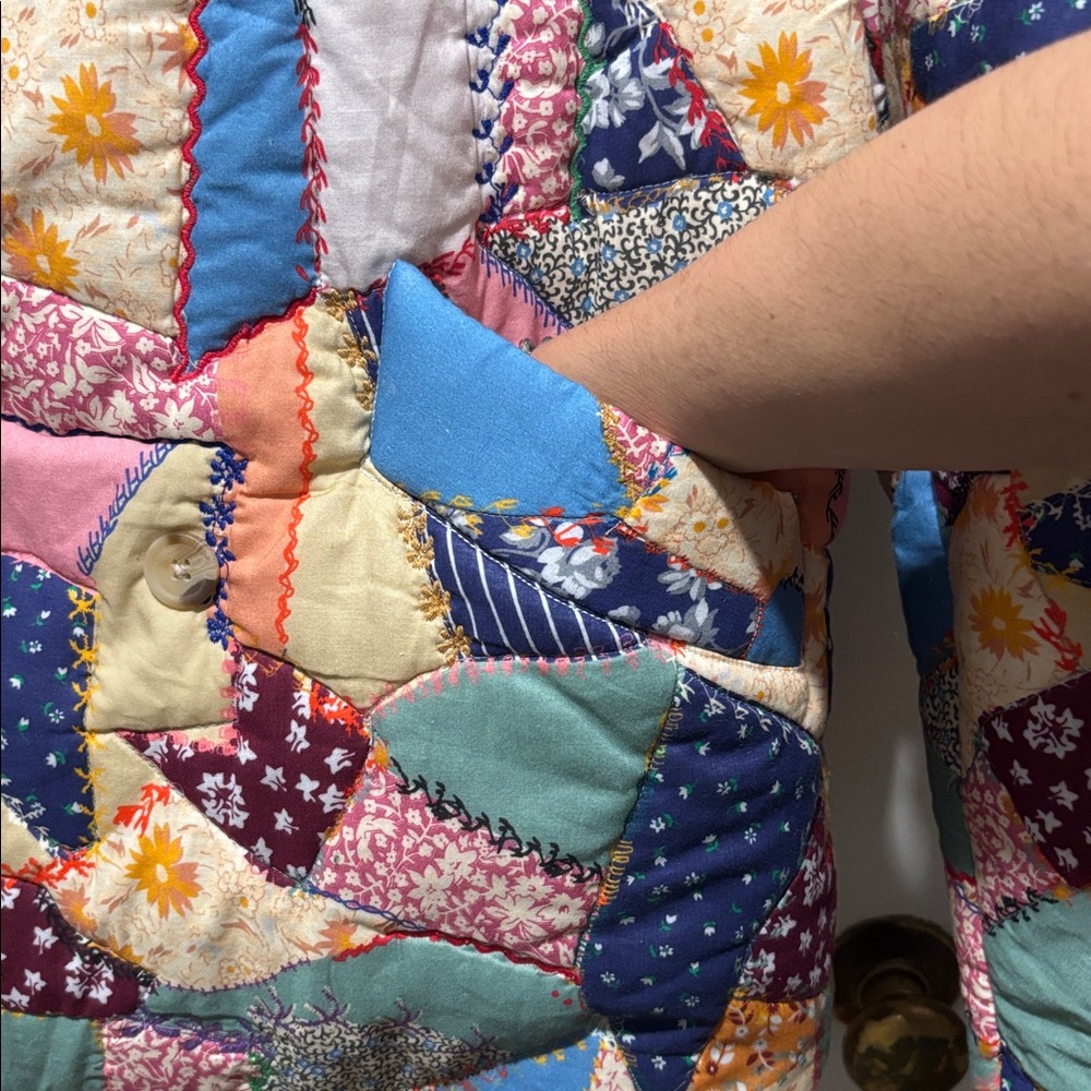 Sezane Multicolor Patchwork Jacket - image 7